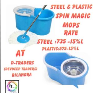 STEEL AND PLASTIC MAGIC MOPS
