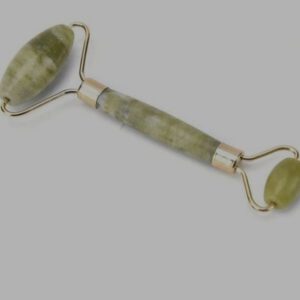 SMOOTH FACIAL ROLLER AND MASSAGER, OF NATURAL JADE STONE