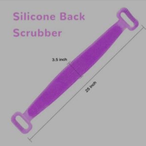 SILICON SCRUBBER DOBLE SIDE BRUSH FOR BODY BACK SKIN BATH CLEANING