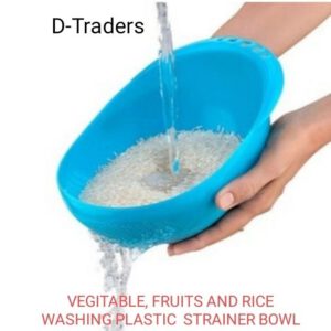 VEGITABLE, FRUITS AND RICE WASHING PLASTIC STRAINER BOWLy