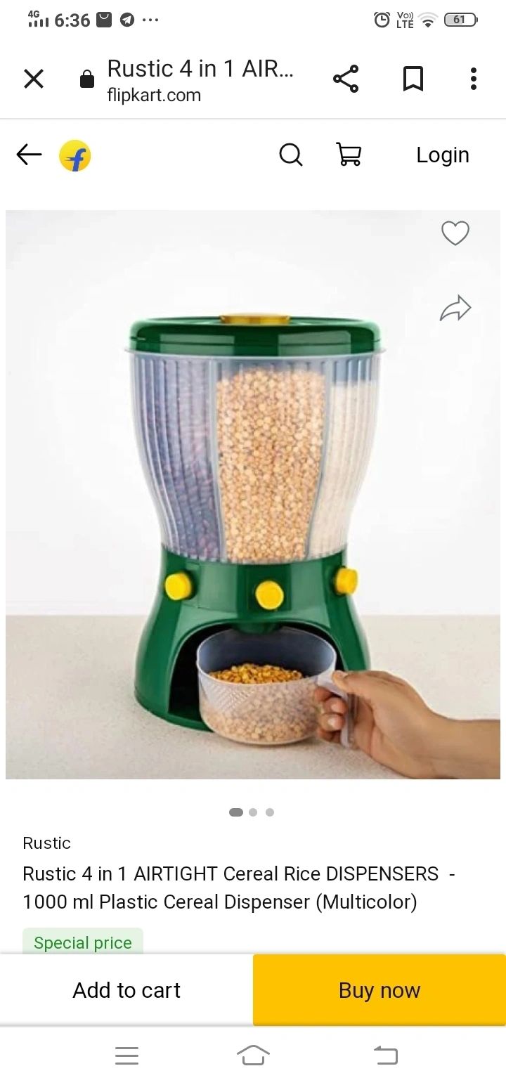4 IN 1 ROTATING AIRTIGHT CEREAL RICE DISPENSERS